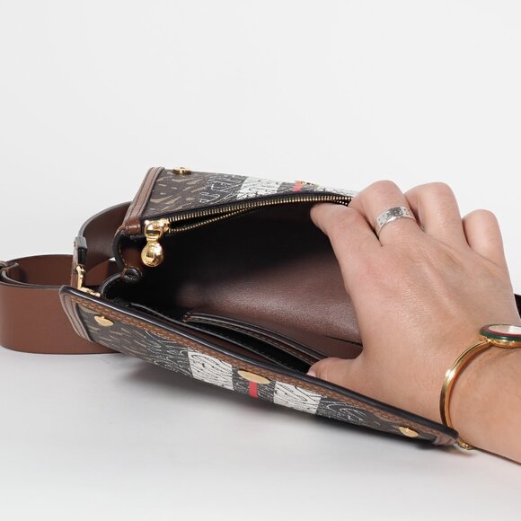 Burberry TB Monogram Stripe Canvas Leather Crossbody Bag - Picture 11 of 14